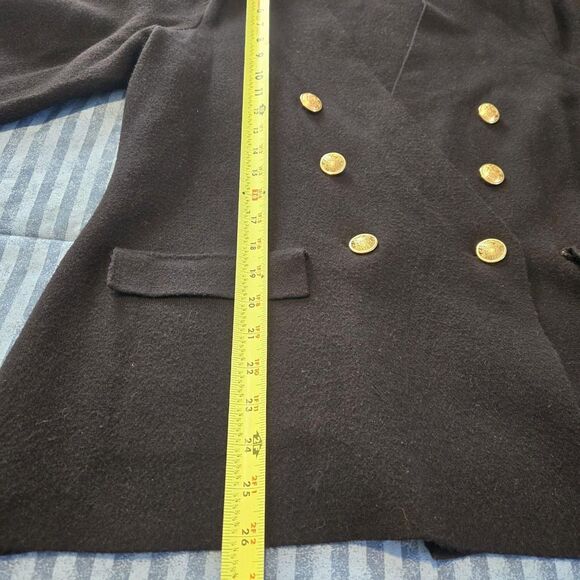Express Women's Black sz XL double breasted gold button blazer career old money - Picture 7 of 8